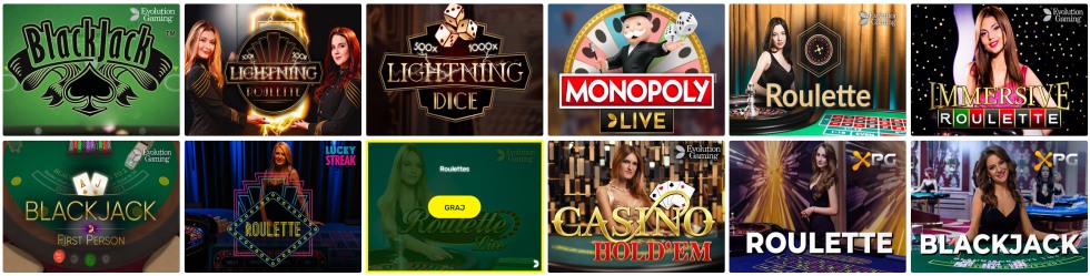 gry na żywo w nowych kasynach
